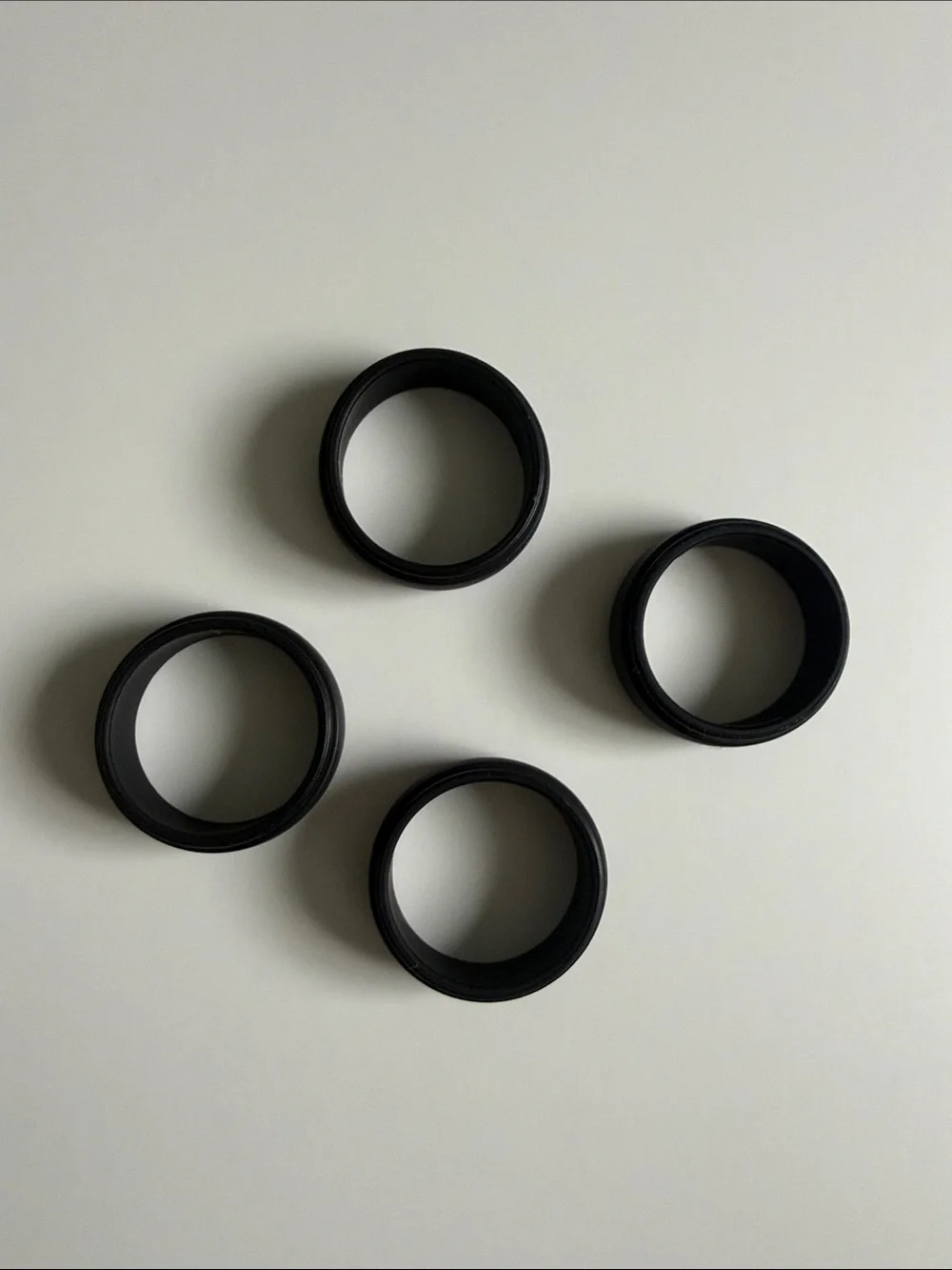 ThunderFit Silicone Ring Set Size 13 Black Wedding Bands 4 Pack